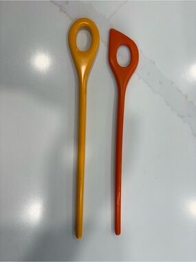 Pair of Vintage Melamine Risotto/Kitchen Utensils.   MCM.  Made in Denmark